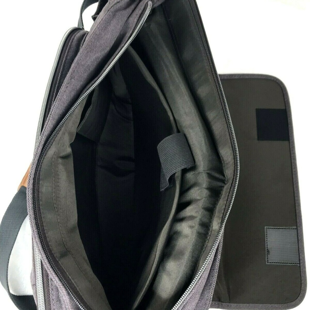 Estarer Messenger Bag Canvas Faux Leather - Picture 5 of 8